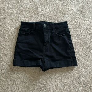 American Eagle black jean shorts